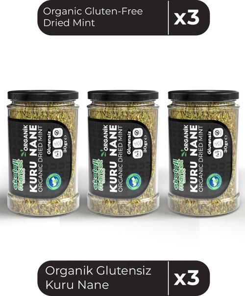 Organik Glutensiz Kuru Nane 30 Gr X3 / Organic Gluten-Free Dried Mint 30 Gr X3