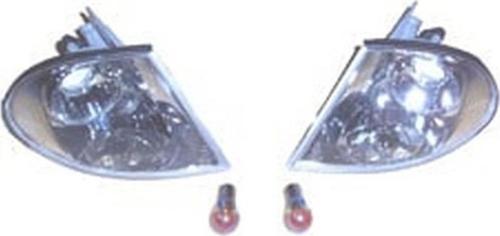 1998-2001 Bmw 3 Serisi Sd- Modifiye Ön Sinyal Sağ-Sol Set 2 Parça Beyaz-Nikelajlı (Far Tarafı Düz) (