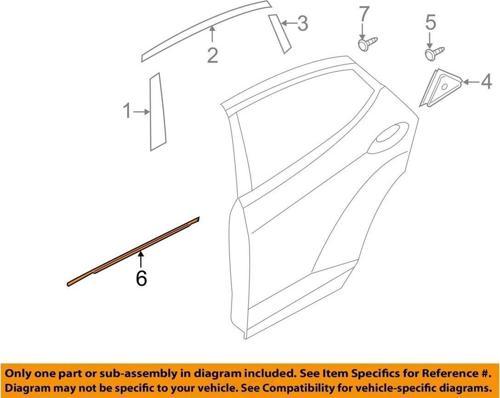 Cam Sıyırıcı Elantra 11-13 Arka Kapı Dış Sağ (Oem No: 83220-3X000)
