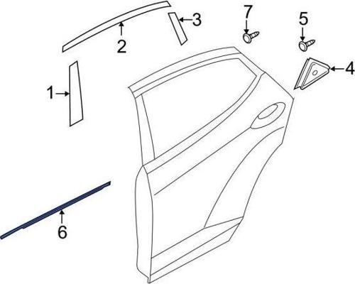 Cam Sıyırıcı Elantra 11-13 Arka Kapı Dış Sol (Oem No: 83210-3X000)