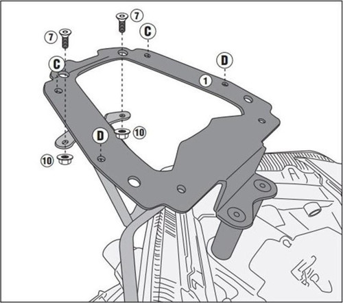 SR2138 YAMAHA X-MAX 400 (18-20) Arka Çanta Taşıyıcı