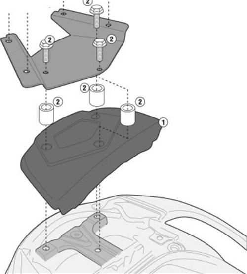 SR3104KIT SUZUKI BURGMAN 650 - 650 EXECUTIVE (13-20) Arka Çanta Taşıyıcı Baglanti Kiti