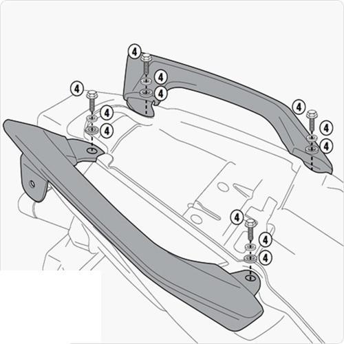 4103KIT KAWASAKI VERSYS 650 (10-14) Yan Çanta Taşıyıcı Bağlantı Kiti