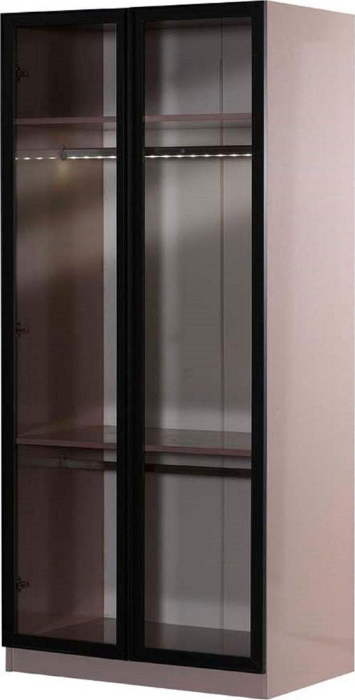 Corner İkili Cam Kapak Raflı Zincir Dolap / Yüklük 200 Cm