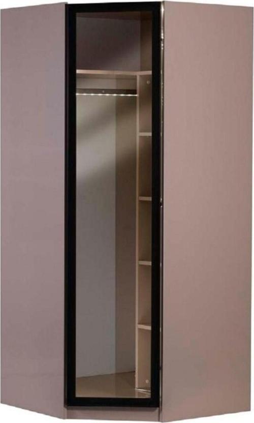 Corner Köşe 1 Cam Kapak Raflı Zincir Dolap / Yüklük 200 Cm