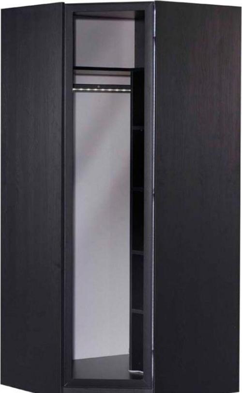 Corner Köşe 1 Cam Kapak Raflı Zincir Dolap / Yüklük 200 Cm
