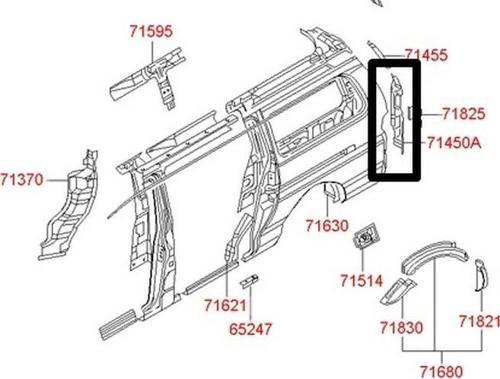Stop Sacı Starex 2004- Sol Yuva Oem No: 71450-4A770