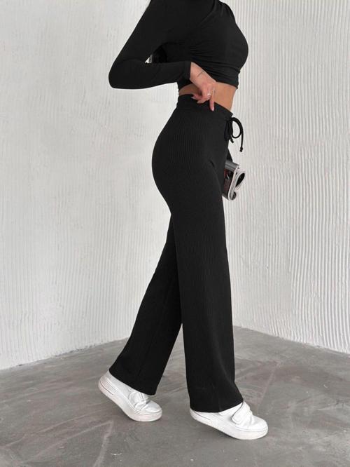 Fitilli Palazzo Pantolon / Mevsimlik Yada Yazlık /Günlük Comfortable Pantolon-Eşofman