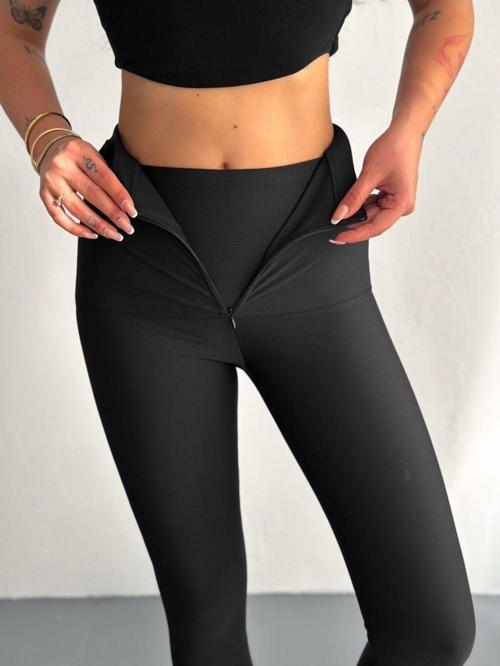 Fermuarlı İç Korseli Tayt / Toparlayıcılı Tayt