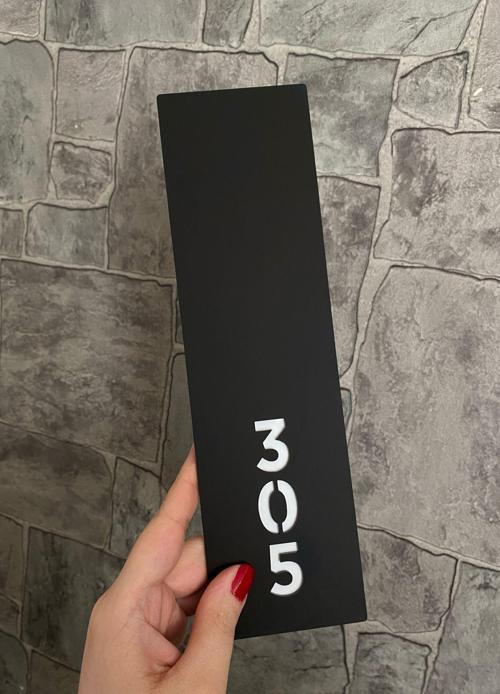 Siyah Mat Fine Seri Kapı Numarası