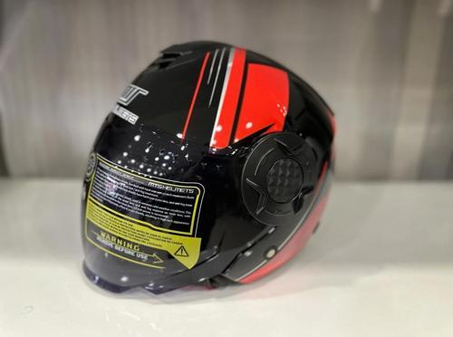 KASK MTS 625 LADDER ÇENESİZ GÜNEŞ GÖZLÜKLÜ KIRMIZI/SİYAH