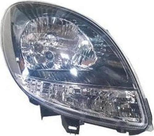 2003-2012 Renault Kangoo Classic Far Lambası Sağ Elektrikli-Motorsuz (H4) Siyah (Beyaz Sinyalli)Ayfa