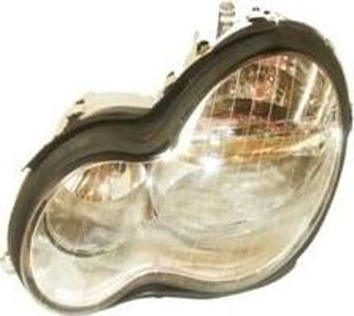 2003-2007 Mercedes C Class W203- Far Lambası Sol Vakum Ayarlı-Merceksiz-Şeffaf Cam-5Pinli(H7-H7) (Ad