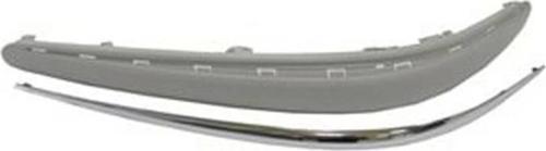 2003-2006 Mercedes E Class W211- Ön Tampon Bandı Sol Gri Astarlı-Nikelaj Çıtalı Sensör Deliksiz (Tw)