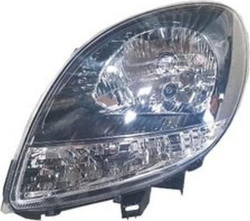 2003-2012 Renault Kangoo Classic Far Lambası Sol Elektrikli-Motorsuz (H4) Siyah (Beyaz Sinyalli)Ayfa