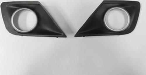 2009-2012 Peugeot 207 Sis Lamba Kapağı Sağ-Sol Set (2 Parça) Sis Delikli Çerçevesi Gri (Adet) (Oem N