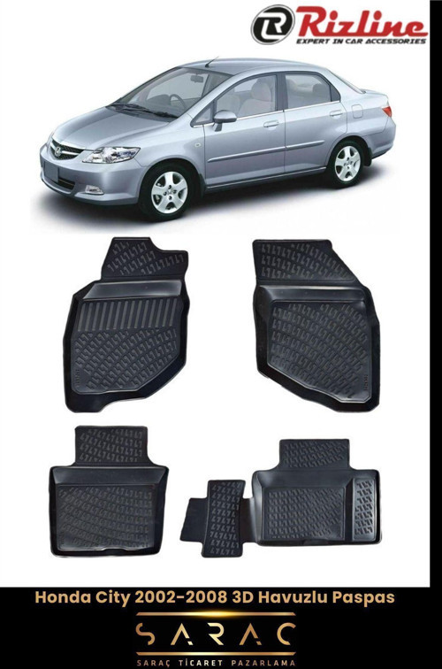 Honda City 2002 Model 3D Havuzlu Paspas