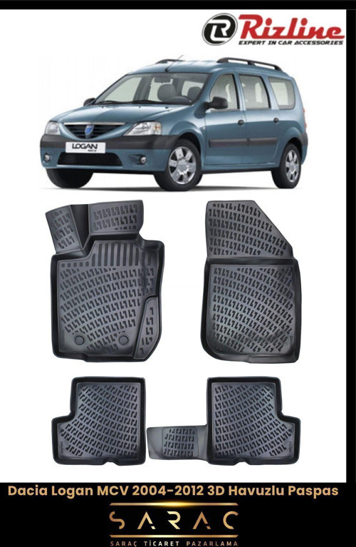 Dacia Logan Mcv 2007 Model 3D Havuzlu Paspas