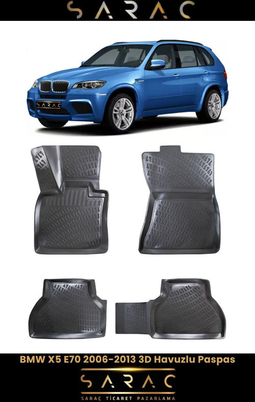 Bmw X5 E70 2006-2013 3D Havuzlu Paspas