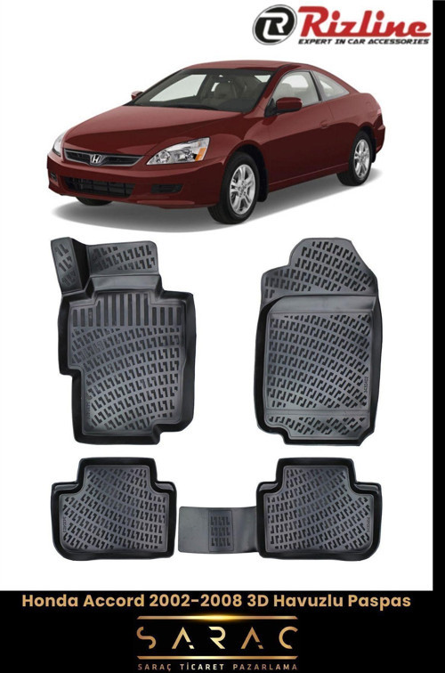 Honda Accord 2002 Model 3D Havuzlu Paspas