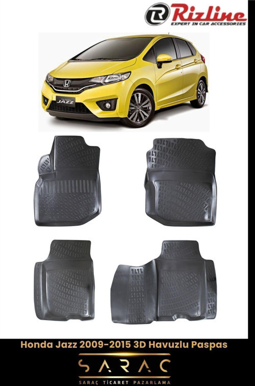 Honda Jazz 2009 Model 3D Havuzlu Paspas