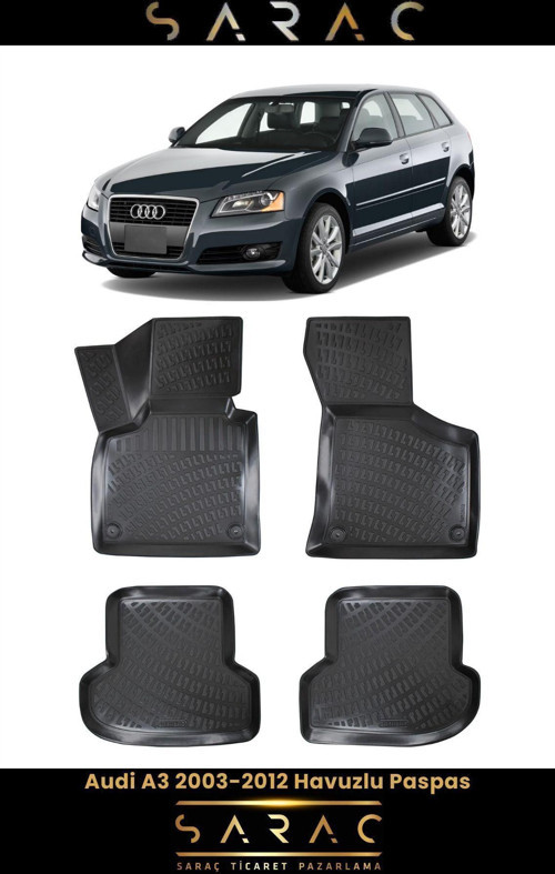 Audi A3 Hb/Sedan 2008 Model 3D Havuzlu Paspas