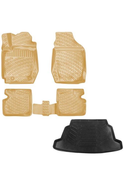 Toyota Corolla Hb 3D Bej Havuzlu Paspas + 3D Bagaj Havuzu Hb Kasa 2001 - 2007 Arası Marka