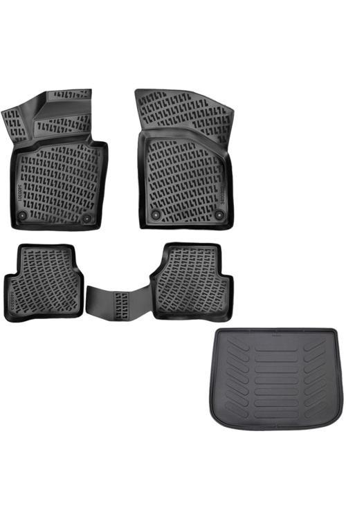 Vw Tiguan 3D Havuzlu Paspas + 3D Bagaj Havuzu Paspası 2007 - 2014 Arası Set - Rizline