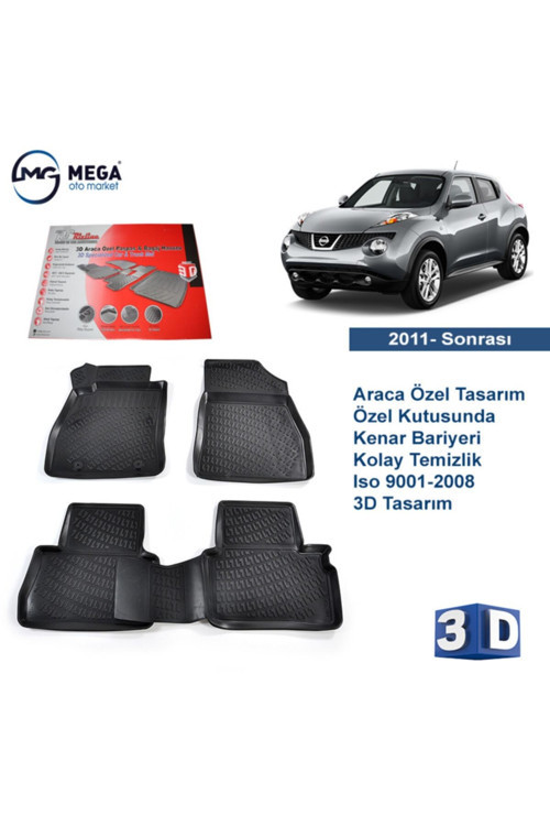 Nissan Juke 2011- Sonrası Ri?Zli?Ne 3D Havuzlu Paspas
