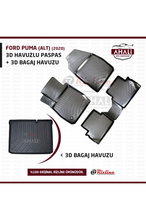 Ford Puma 2020 Havuzlu Paspas Ve (Alt-Üst) Bagaj Havuzu+Puyumlu