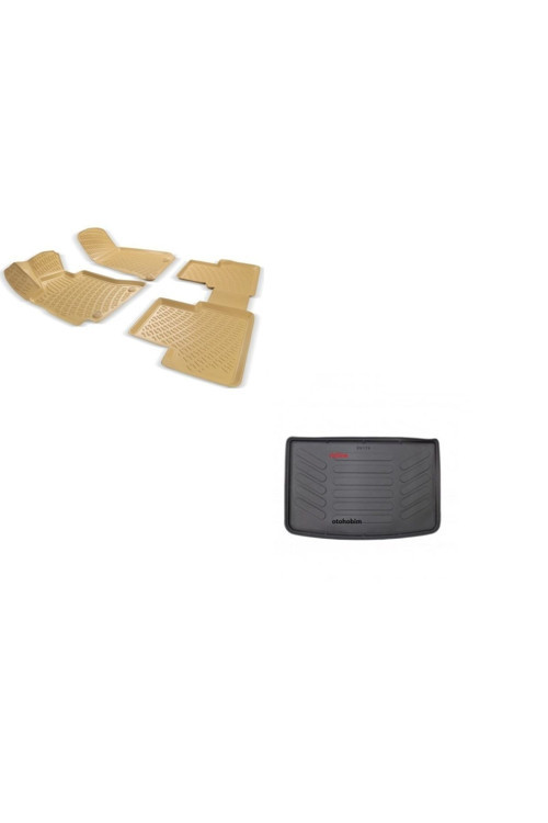 Mercedes C W205 14-20 3D Paspas Bej+Plastik Setli Bagaj Havuzu