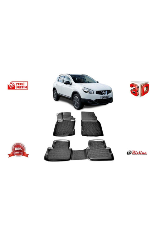 Nissan Qashqai 3D Paspas Havuzlu Araca Özel 2007 - 2014