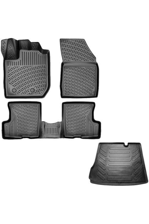 Dacia Duster 2Wd 3D Havuzlu Paspas + 3D Bagaj Havuzu Paspası 2023 Sonrası - Marka