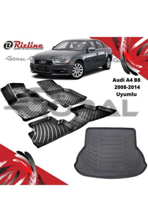 Audi A4 B8 2008-2014 Uyumlu Paspas Ve Bagaj Havuzu Set