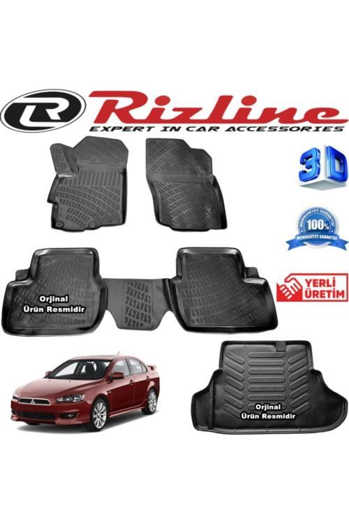 Mitsubishi Lancer 3D Paspas + 3D Bagaj Havuzu 2008-2016 Arası Siyah Set