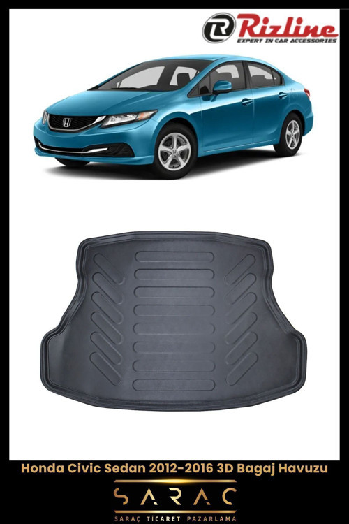 Honda Civic Sedan 2012 Model(Yeni Kasa) 3D Bagaj Havuzu