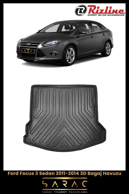Ford Focus 3 Sedan 2013 Model 3D Bagaj Havuzu