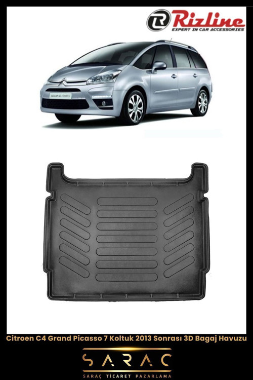Citroen C4 Grand Picasso 7 Koltuklu 2012 Model 3D Bagaj Havuzu