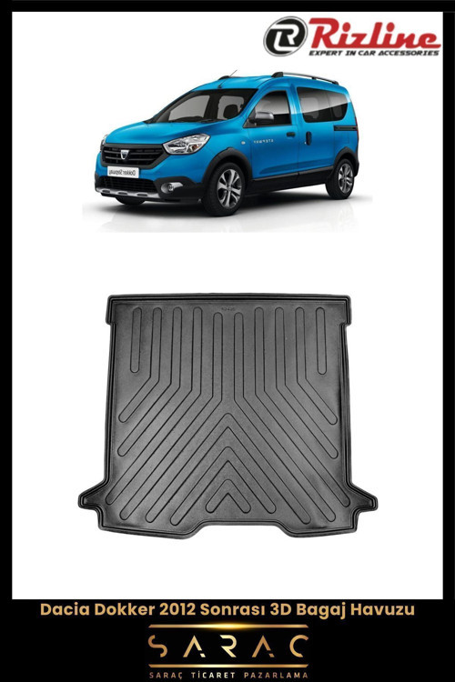 Dacia Dokker 2016 Model 3D Bagaj Havuzu