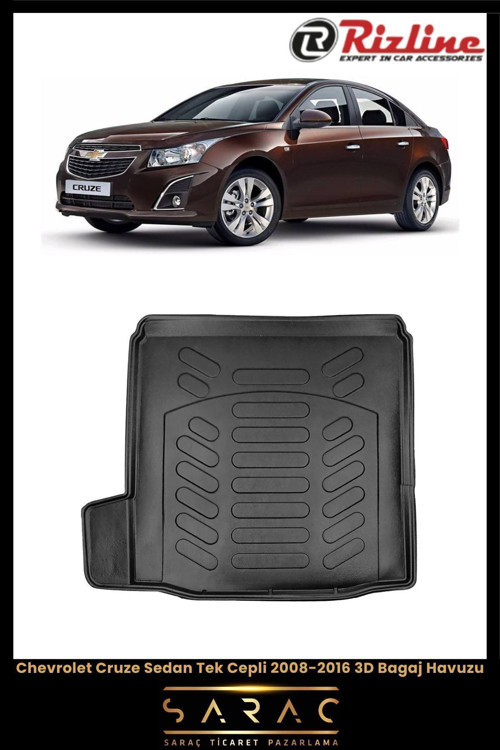 Chevrolet Cruze Sedan 2015 Model Tek Cepli 3D Bagaj Havuzu