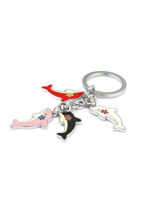 Renkli Yunus Balığı Tasarımlı Anahtarlık ''Newlifepromosyon'' Mdl548