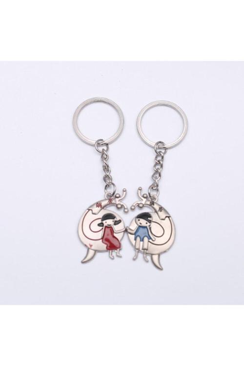 Sevgili Temalı Metal Anahtarlık