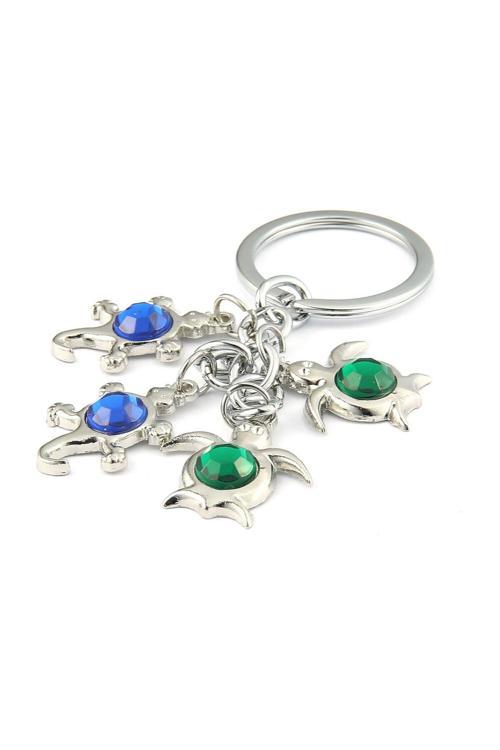 Renkli Taşlı Kaplumbağ Tasarımlı Anahtarlık ''Newlifepromosyon'' Mdl555