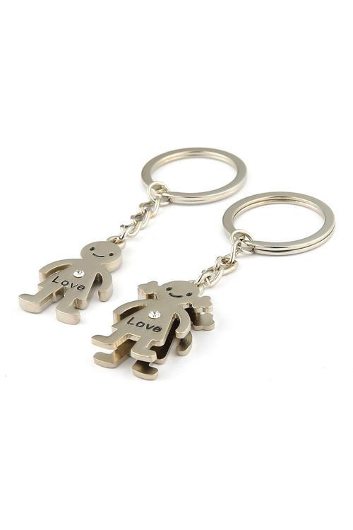 Taşlı Sevgili Çift Tasarımlı Anahtarlık ''Newlifepromosyon'' Mdl345