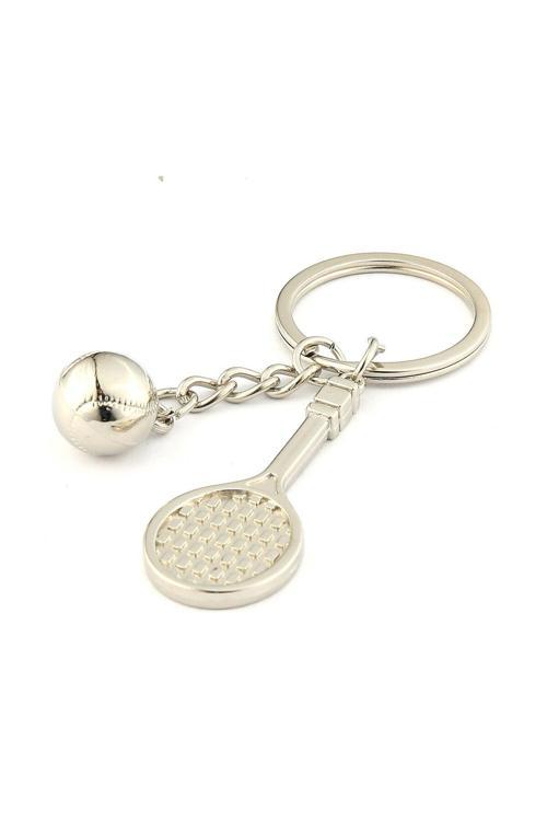 3D Tenis Topu Ve Raket Metal Tasarımlı Anahtarlık ''Newlifepromosyon'' Mdl383