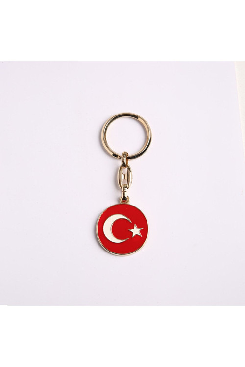 Türkbayrağı Temalı Anahtarlık-Sarı