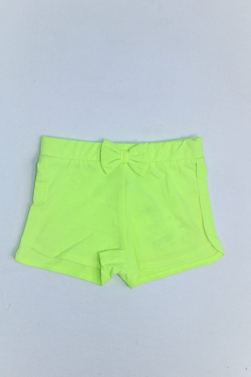 Neon Yeşil Kız Çocuk Şort