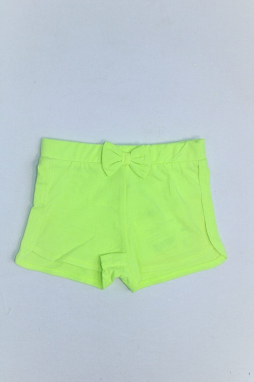Neon Yeşil Kız Çocuk Şort