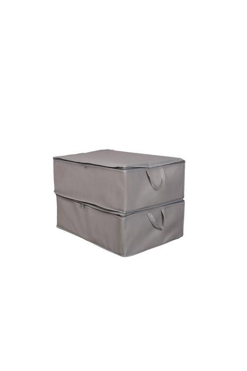 2 Adet Büyük Boy Yastık Kazak Hurcu 62 X 46 X 22 Kışlık Gri Hurç