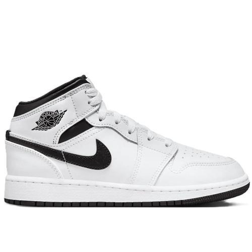 Air Jordan 1 MID Leather Unisex Sneaker Hakiki Deri Bilekli Günlük Spor Ayakkabı Beyaz